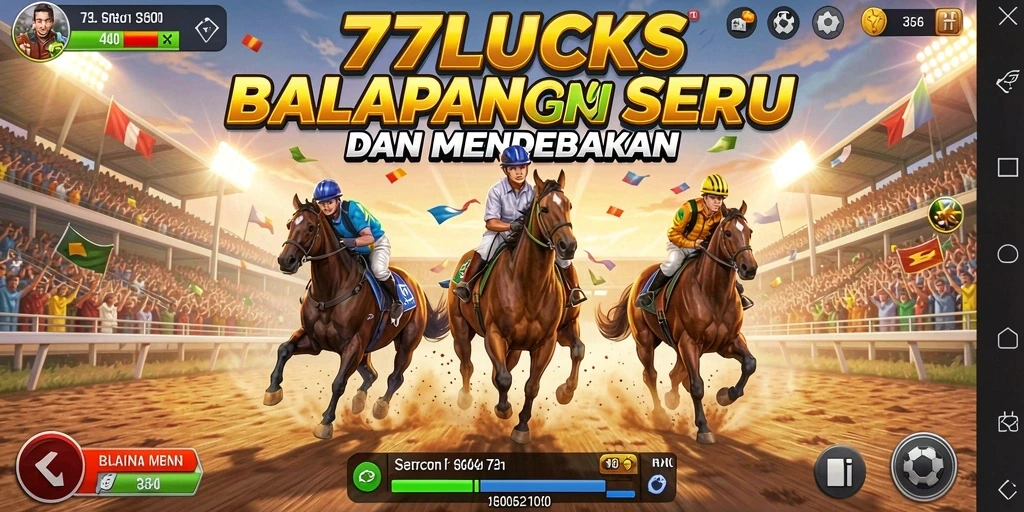 Tampilan gameplay Racing yang mendebarkan di 77LUCKS.