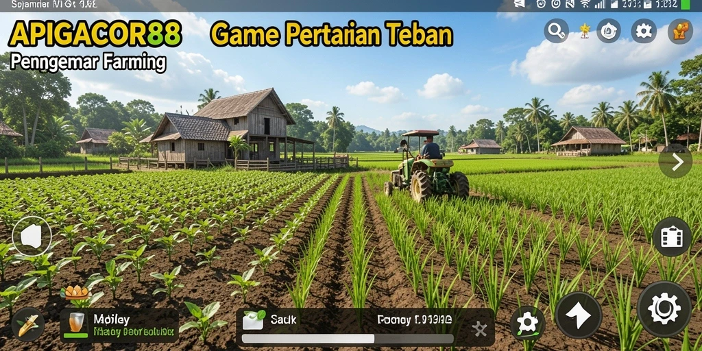 Screenshot APIGACOR88 menampilkan gameplay seru dalam bertani dan beternak.