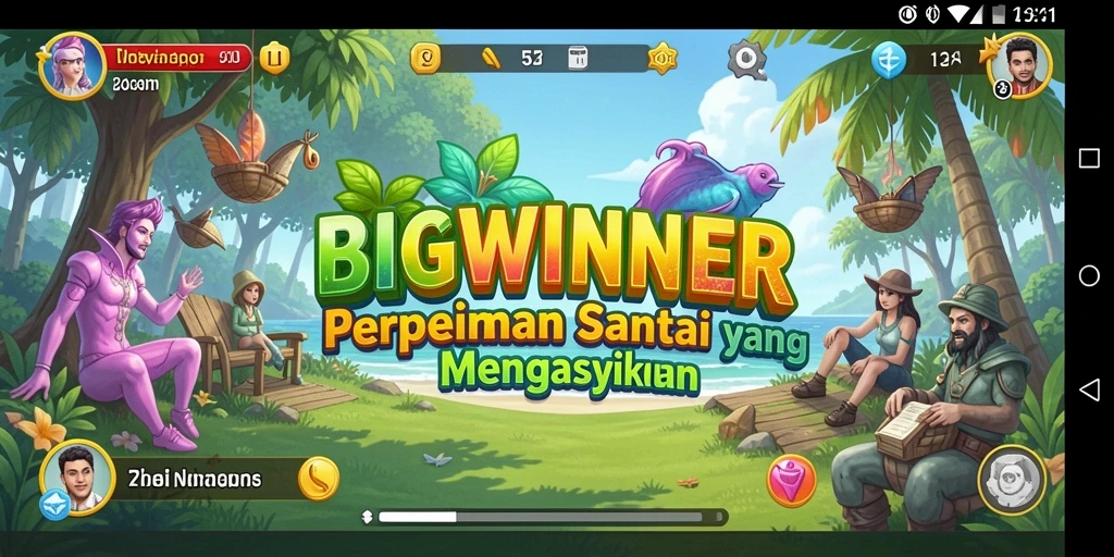 Tampilan gameplay BIGWINNER dengan grafis cerah dan interaksi yang menyenangkan.