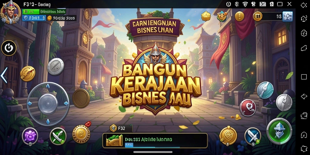 Tampilan gameplay F32 yang menarik saat membangun bisnis.