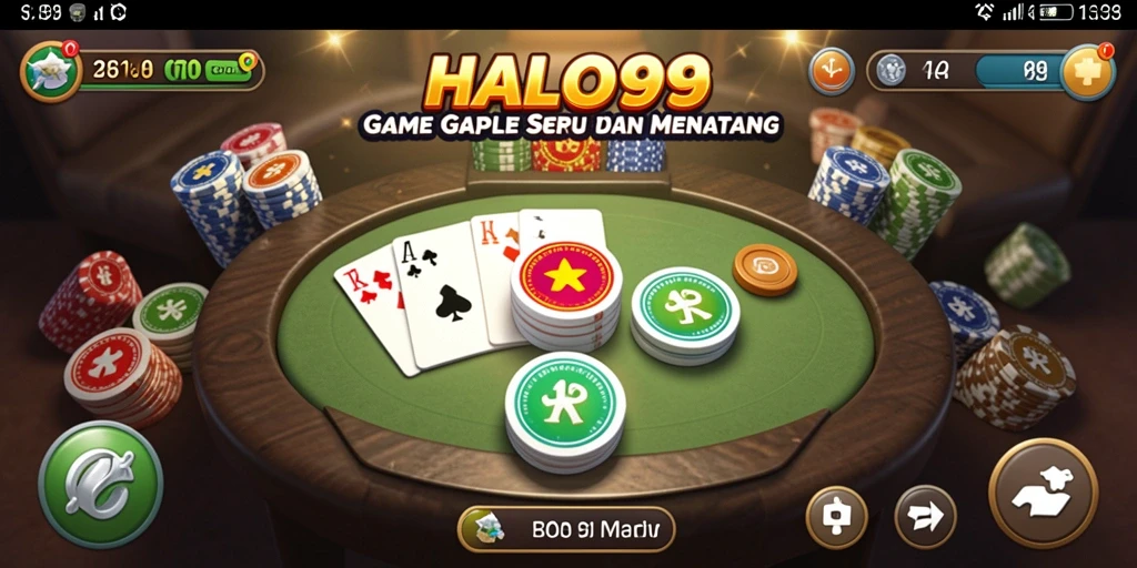 Screenshot HALO99 menampilkan pemain yang sedang menikmati permainan Gaple.