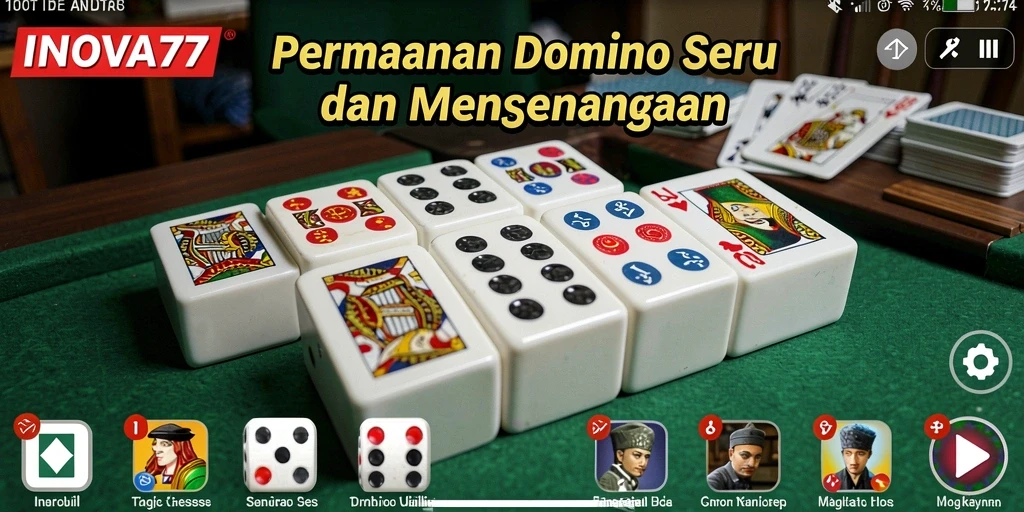 Screenshot gameplay INOVA77 memperlihatkan keseruan permainan Domino.