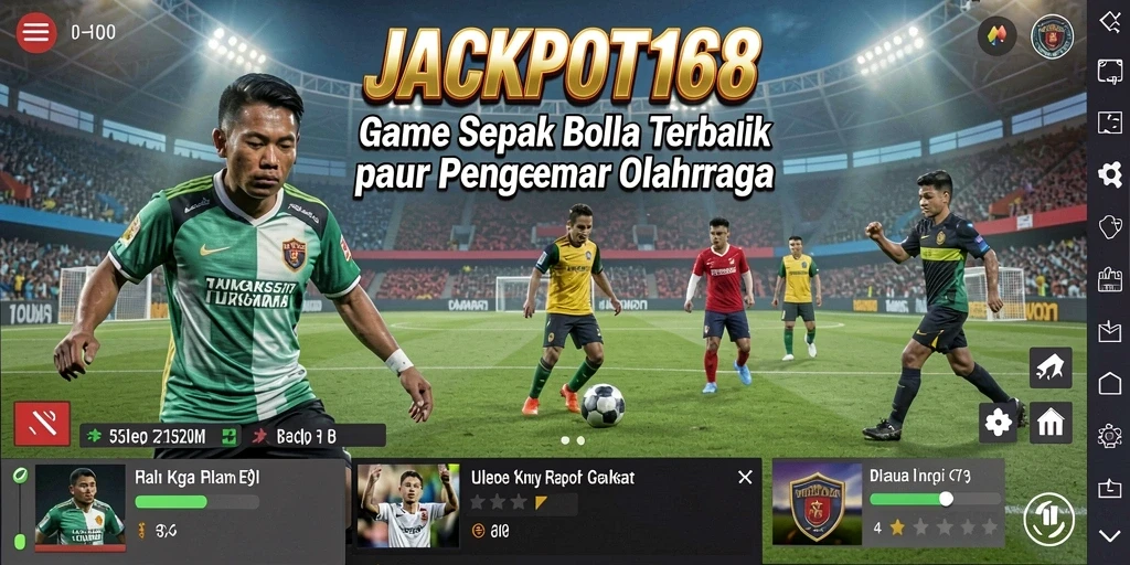 Tampilan gameplay JACKPOT168 yang mendebarkan dan aksi seru di lapangan.