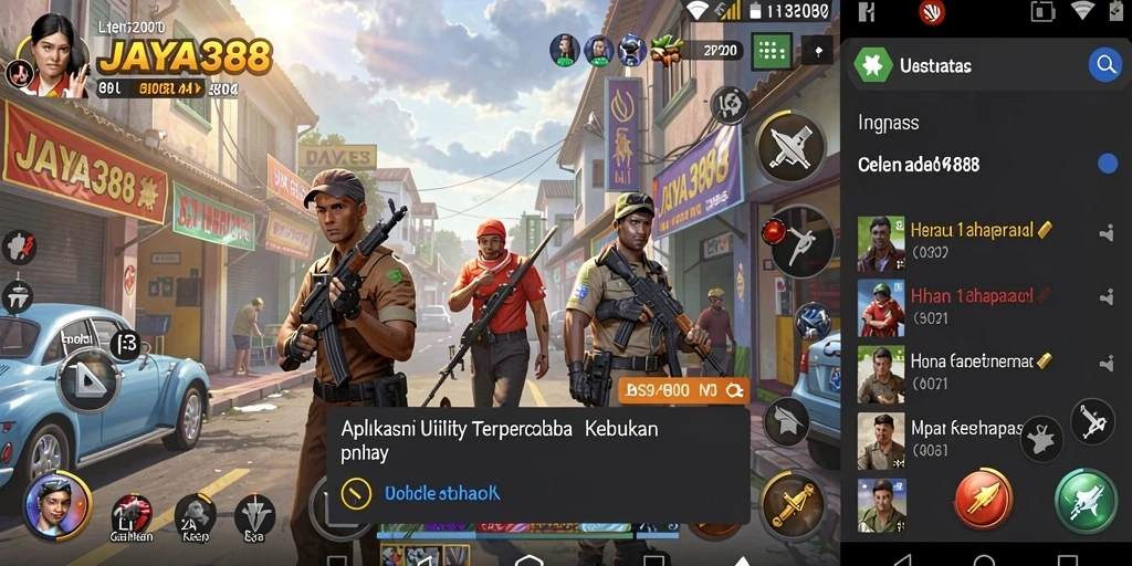 Tampilan utama JAYA388 dengan fitur-fitur Utility yang memudahkan.