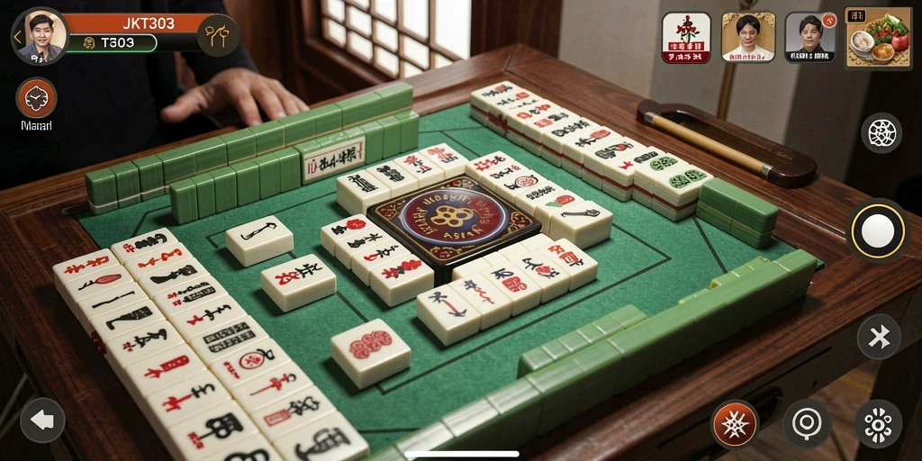 Screenshot JKT303 menampilkan permainan Mahjong yang menarik dan penuh warna.