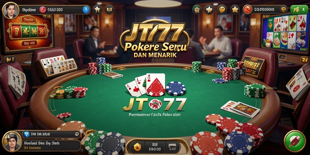 Screenshot JT777 menampilkan pengalaman bermain Poker yang mendebarkan.