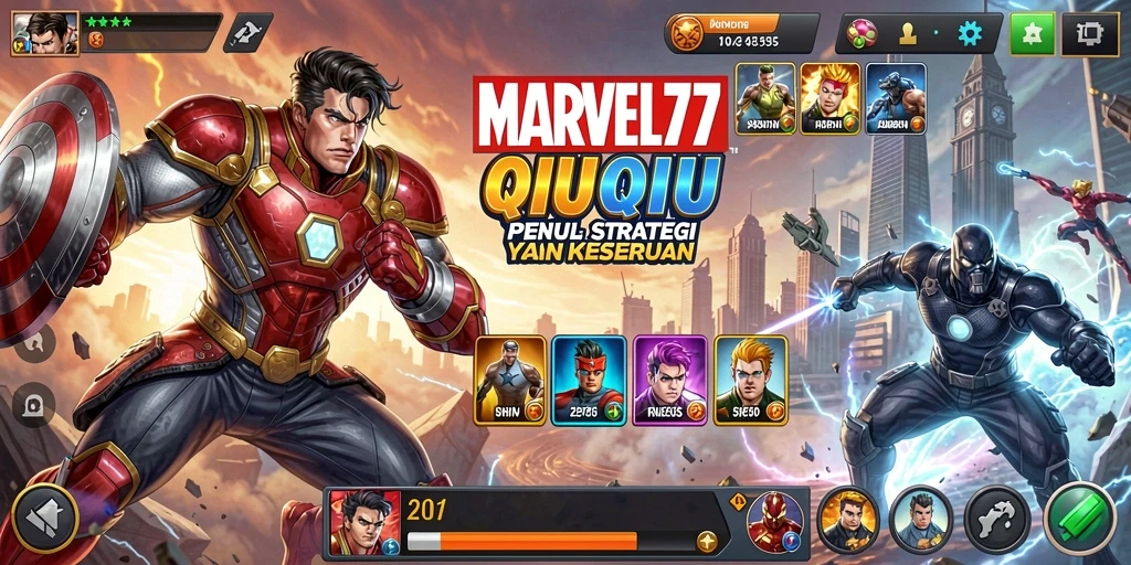 Tangkapan layar menunjukkan gameplay seru dari MARVEL77 QiuQiu.
