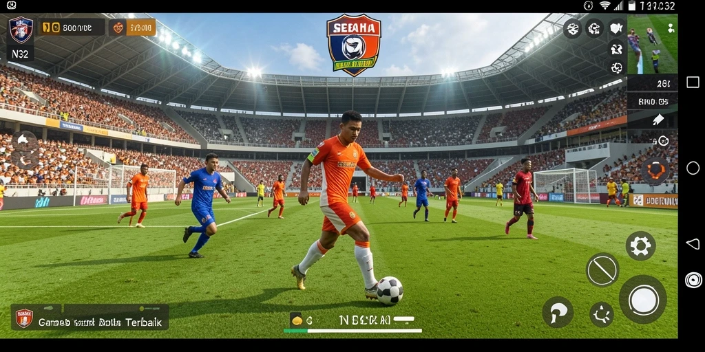 Tampilan gameplay N32 yang menarik dalam pertandingan sepak bola.