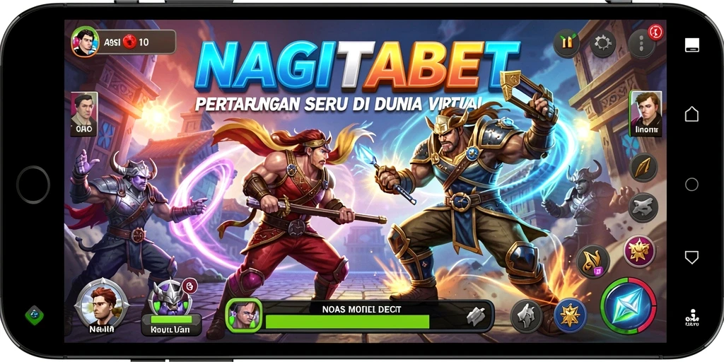 Tangkapan layar NAGITABET yang menampilkan aksi pertarungan intens.