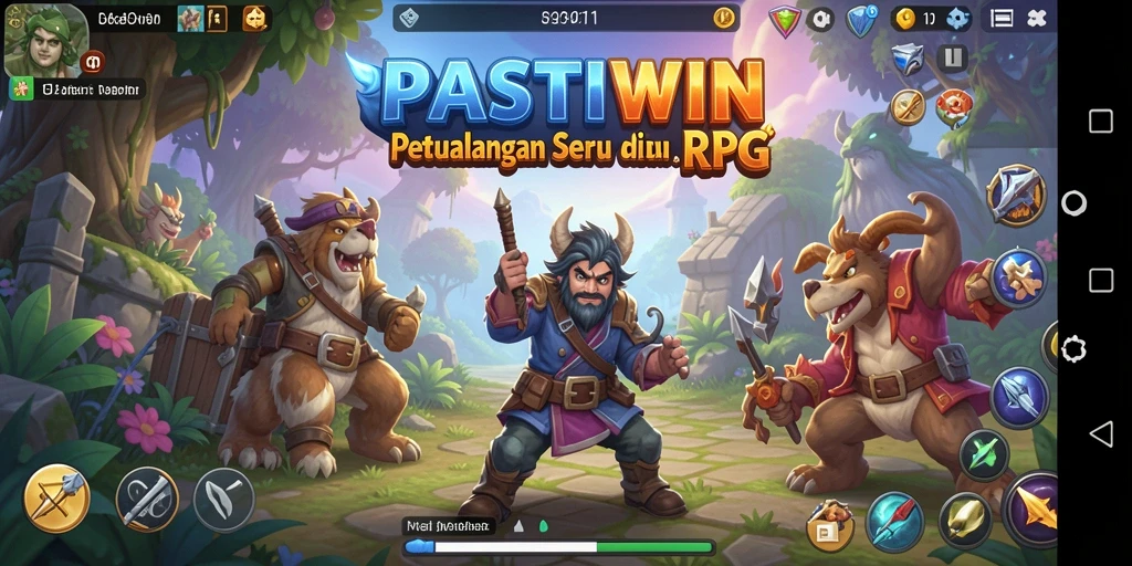 Tangkapan layar PASTIWIN menampilkan pertarungan seru antara karakter di dunia magis.