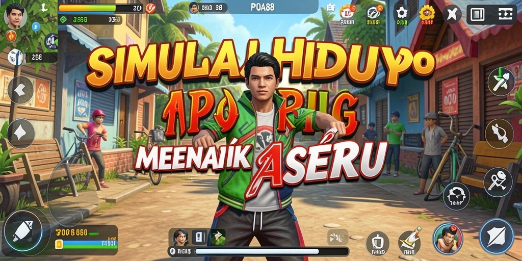 Tampilan gameplay seru dalam simulasi kehidupan POA88.