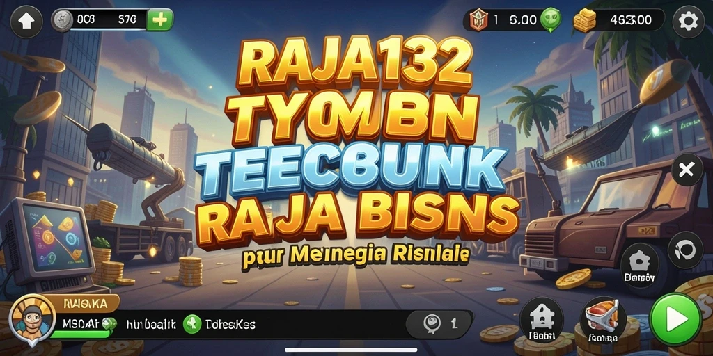 Screenshot gameplay RAJA132 menunjukkan suasana dinamis dalam membangun kerajaan bisnis.