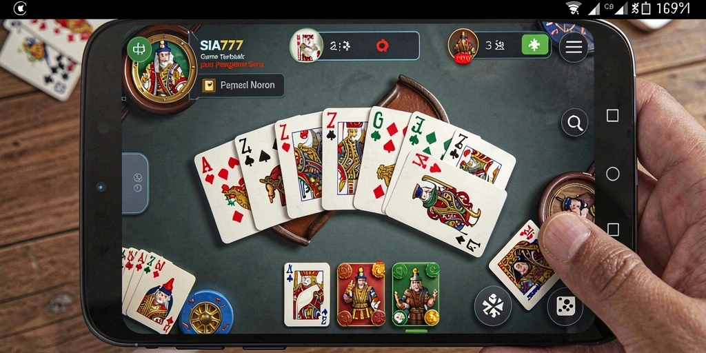 Tampilan gameplay menarik dari SIA777 dengan suasana domino yang seru.