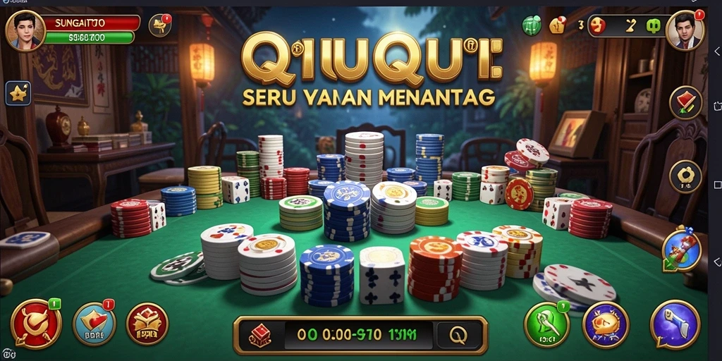Tampilan gameplay QiuQiu yang penuh strategi dan keseruan.