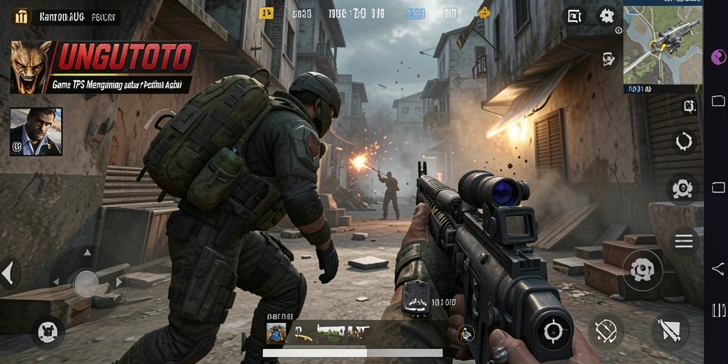 Tampilan gameplay seru di UNGUTOTO dengan aksi mendebarkan.